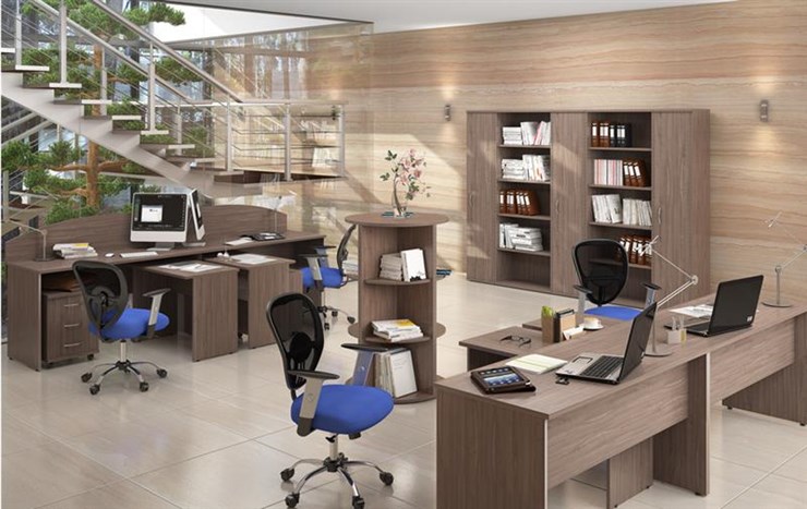 Офисный набор мебели IMAGO три стола, 2 шкафа, стеллаж, тумба в Перми - изображение 6